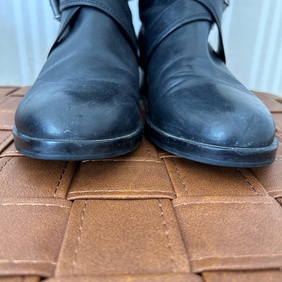 Cole Haan Nike Air Whitley Bukle Boots Moto Women’s Size 8.5 Knee High Black - Picture 7 of 11